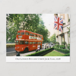 Historischer London-Bus auf Park Lane, London, 199 Postkarte