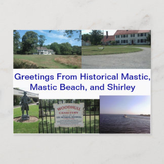 Historischer Mastikstrand, Mastic Beach und Shirle Postkarte
