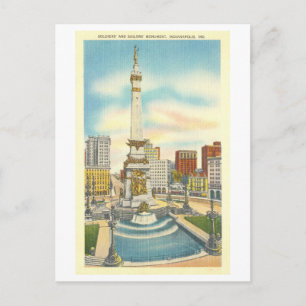 Historischer Monument Circle, Indianapolis, Indian Postkarte