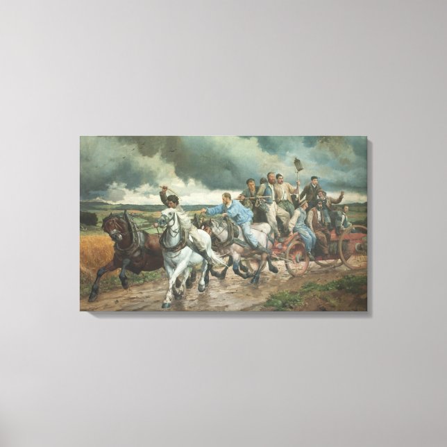 Historischer Motor (von Eugène Burnand) Leinwanddruck (Vorderseite)