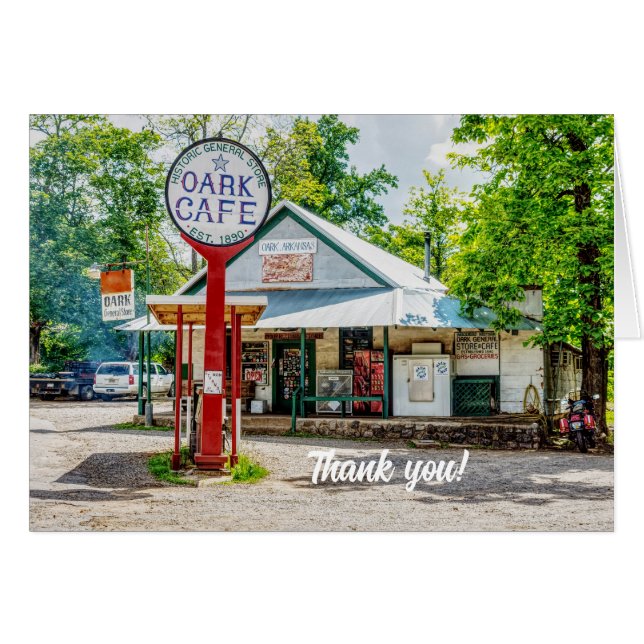 Historischer Oark General Store Dankeschön Karte (Vorderseite (Horizontal))