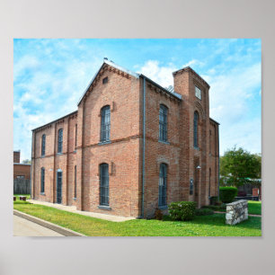 Historischer Panola Landkreis Jail, Carthage, Texa Poster