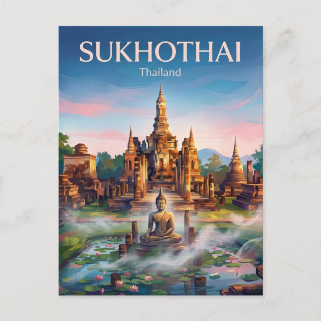 Historischer Park Sukhothai Thailand Postkarte (Vorderseite)
