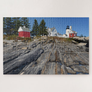 Historischer Pemaquid Point Leuchtturm in Maine Puzzle