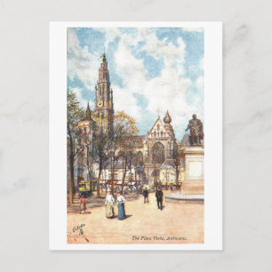 Historischer Place Verte, Antwerpen, Belgien Postkarte