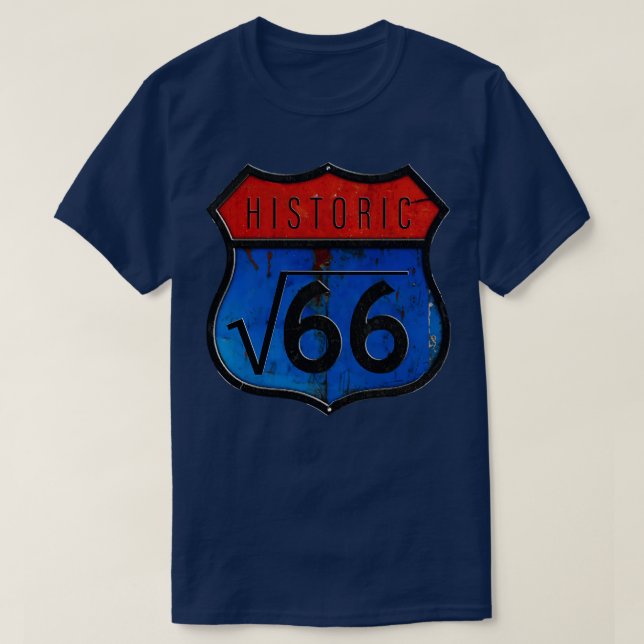 Historischer Platz der 66 Route T-Shirt (Design vorne)