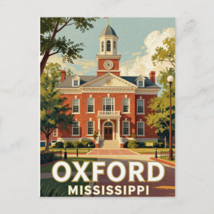 Historischer Platz von Oxford Mississippi für Reis Postkarte