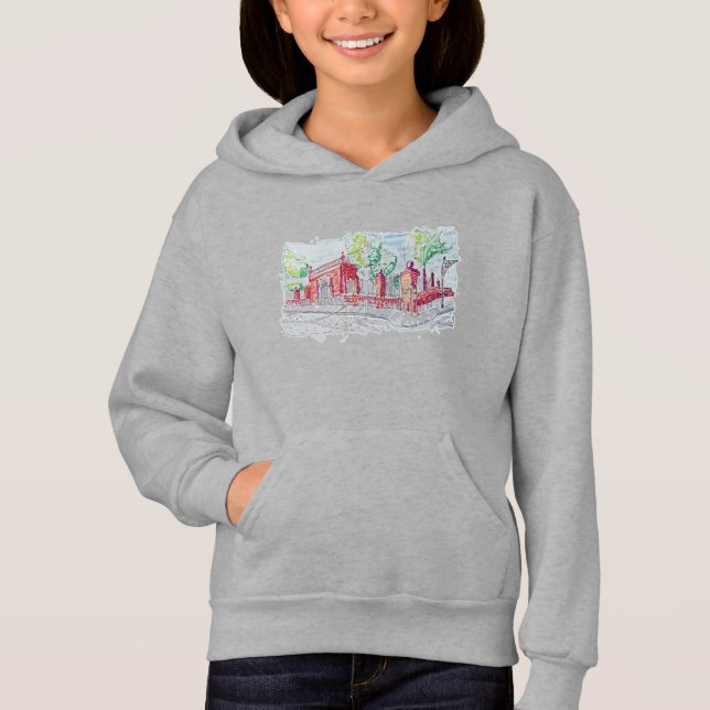 Historischer roter Backsteineingang Hoodie (Vorderseite)