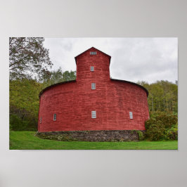 Historischer Roter Stall, Halcottsville, New York Poster