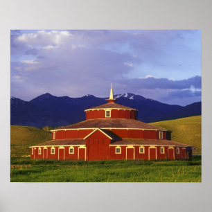 Historischer Rundstall bei Twin Bridges Montana Poster