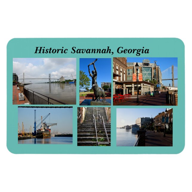 Historischer Savannah, Magnet Georgien (Horizontal)