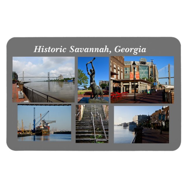 Historischer Savannah, Magnet Georgien (Horizontal)