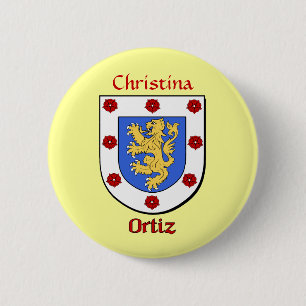 Historischer Schild personalisiert Ortiz Button