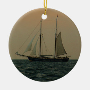 Historischer Schooner Keramikornament