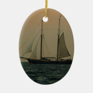 Historischer Schooner Keramikornament