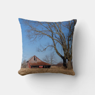Historischer Stall in Illinois, USA Pillow Kissen