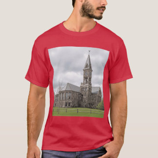 Historischer Steinuhrturm Schulgebäude Mädchen T-Shirt