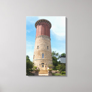 Historischer Wasserturm im Western Leinwanddruck