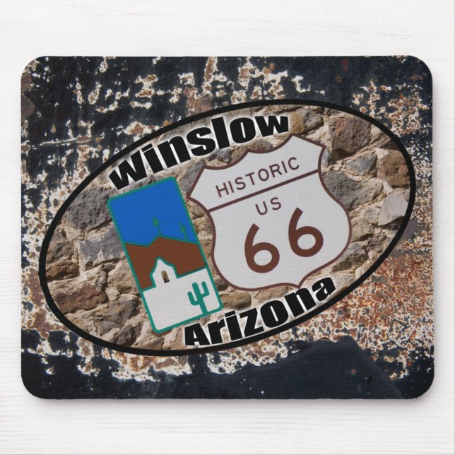 Historischer Weg 66 - Winslow, Arizona Mousepad (Vorne)