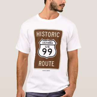 Historischer Weg Kaliforniens US 99 (Zeichen) T-Shirt
