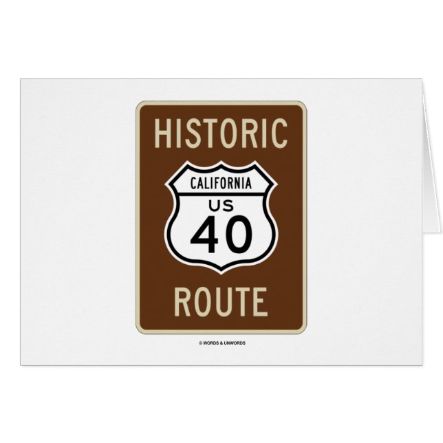 Historischer Weg US-Landstraßen-Weg 40 (Vorderseite (Horizontal))