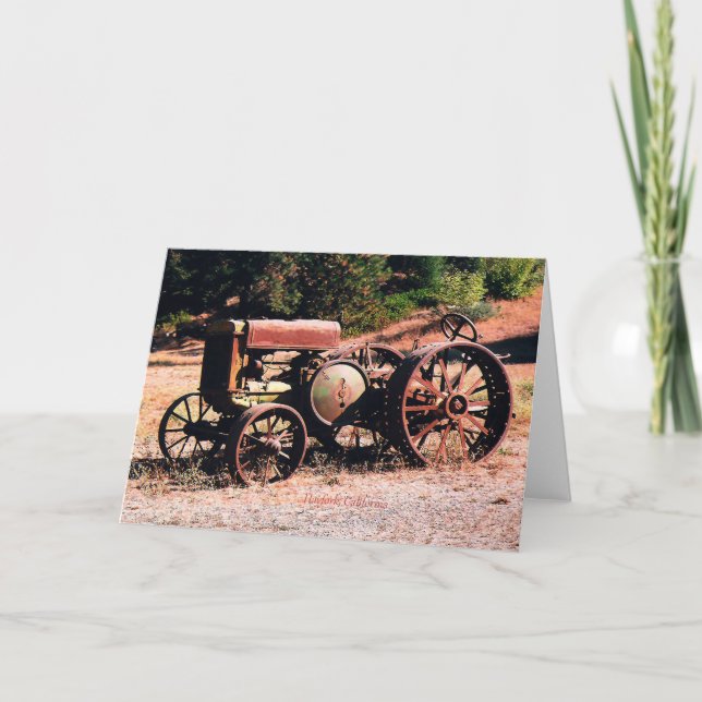 Historischer Wildholztraktor... Karte (Vorderseite)