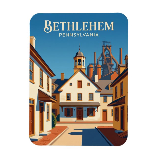Historisches Bethlehem USA Magnet (Vertikal)