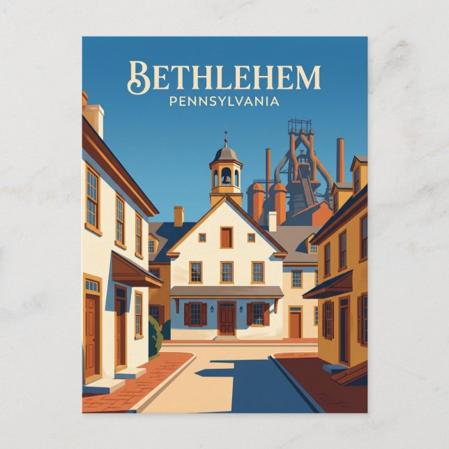 Historisches Bethlehem USA Postkarte (Vorderseite)