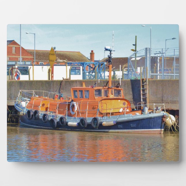 Historisches britisches Rettungsboot Fotoplatte (Vorderseite)