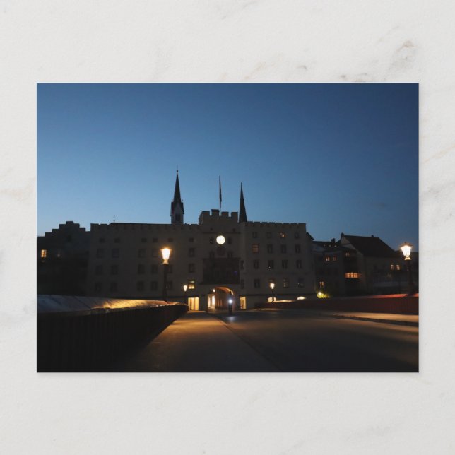 Historisches Brucktor Gateway in Wasserburg am Inn Postkarte (Vorderseite)