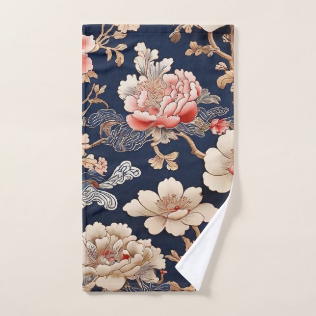 Historisches chinesisches Stoffmuster Badhandtuch Set (Handtuch)