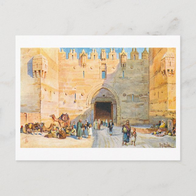 Historisches Damaskustor, Jerusalem Postkarte (Vorderseite)