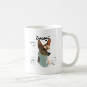 Historisches Design der Kastanie Basenji, alles üb Tasse