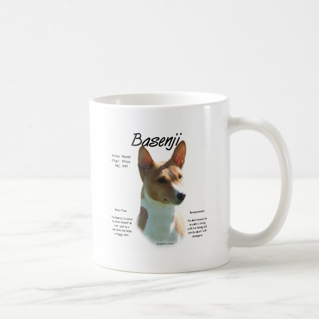 Historisches Design der Kastanie Basenji, alles üb Tasse (Rechts)