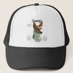 Historisches Design der Kastanie Basenji, alles üb Truckerkappe