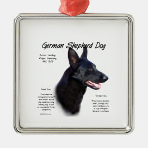 Historisches Design des deutschen Schäferhundes (b Ornament Aus Metall
