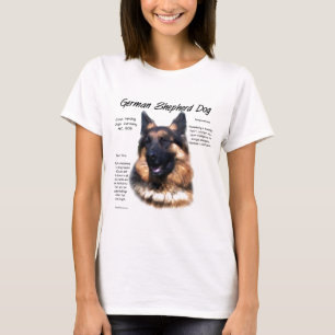 Historisches Design des deutschen Schäferhundes (L T-Shirt