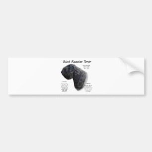 Historisches Design für schwarze Russische Terrier Autoaufkleber