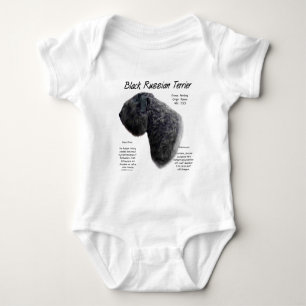 Historisches Design für schwarze Russische Terrier Baby Strampler