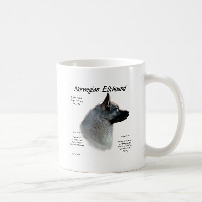 Historisches Design von Norwegisch-Elkhound Kaffeetasse (Rechts)