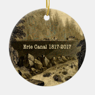 Historisches Erie-Kanal-Jubiläumsjahrhundert Keramik Ornament