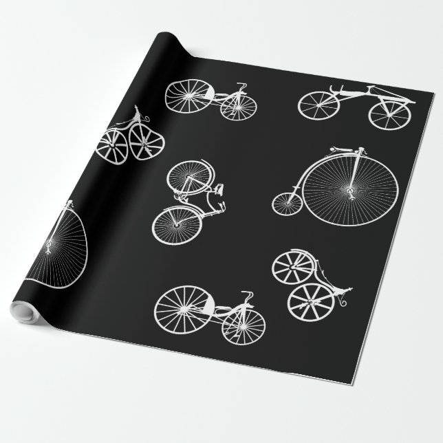 Historisches Fahrrad Geschenkpapier (Ungerollt)