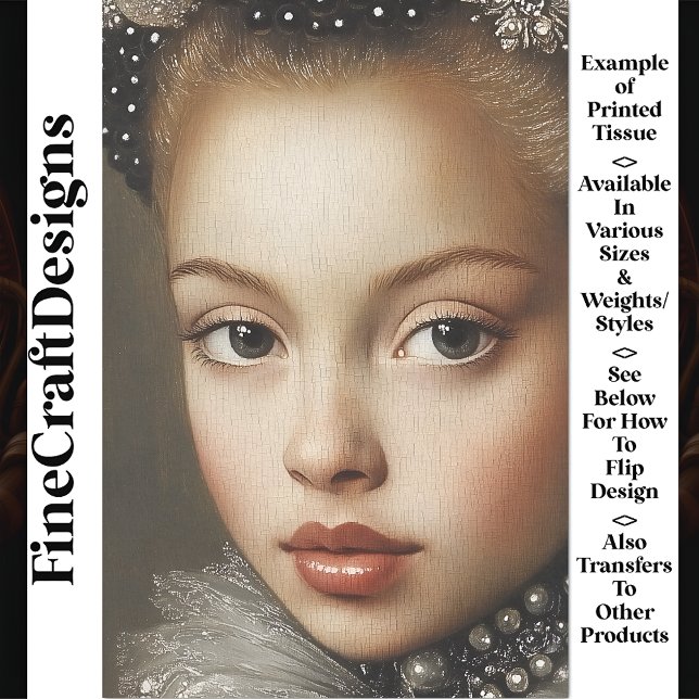 Historisches Fantasieportrait Frau BG3 Decoupage Seidenpapier (Von Creator hochgeladen)