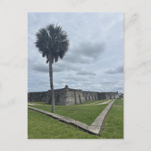 Historisches Fort Küstenlandschaft St. Augustine F Postkarte