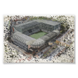 Historisches Fußballstadion in Newcastle upon Tyne Fotodruck