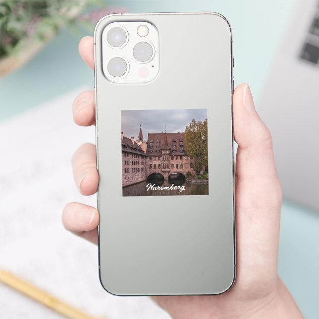 Historisches Gebäude bei Sonnenuntergang in Nürnbe Aufkleber (Telefon)