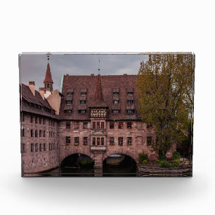 Historisches Gebäude bei Sonnenuntergang in Nürnbe Fotoblock