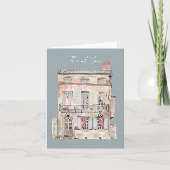 Historisches Gebäude New Orleans Dankeskarte (Vorderseite)