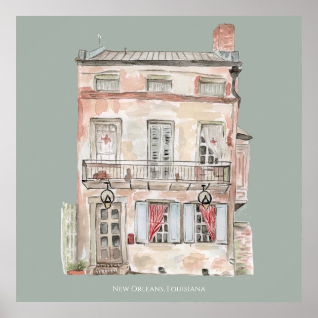 Historisches Gebäude New Orleans Poster (Vorne)