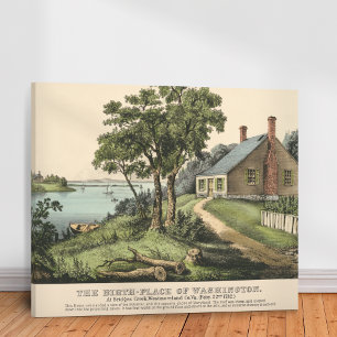 Historisches Geburtshaus von George Washington 173 Leinwanddruck
